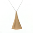 Sterling Silver Gold Plated Wave Triangle Pendant