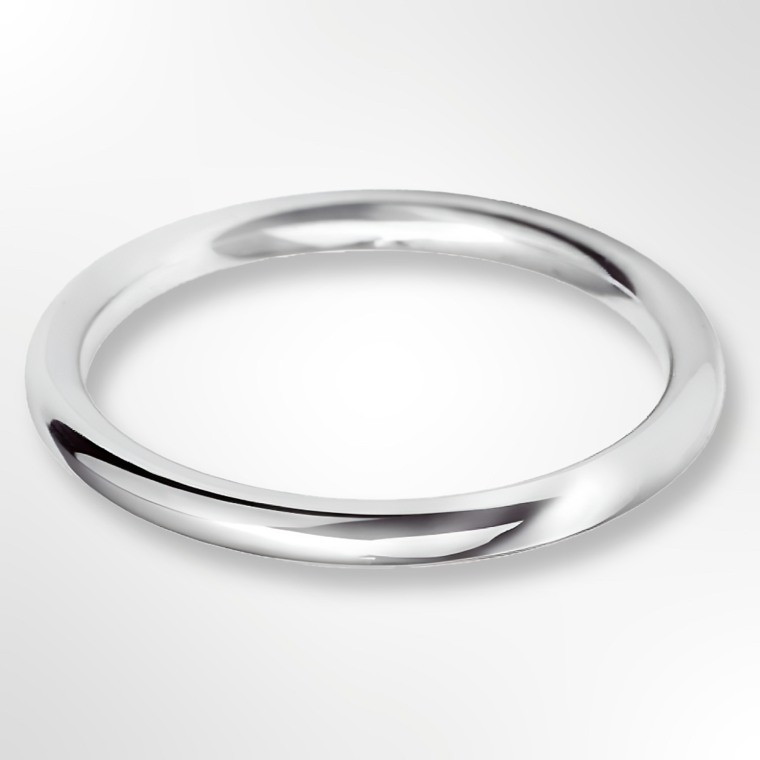 Classic Court Wedding Ring White Gold 2.0mm