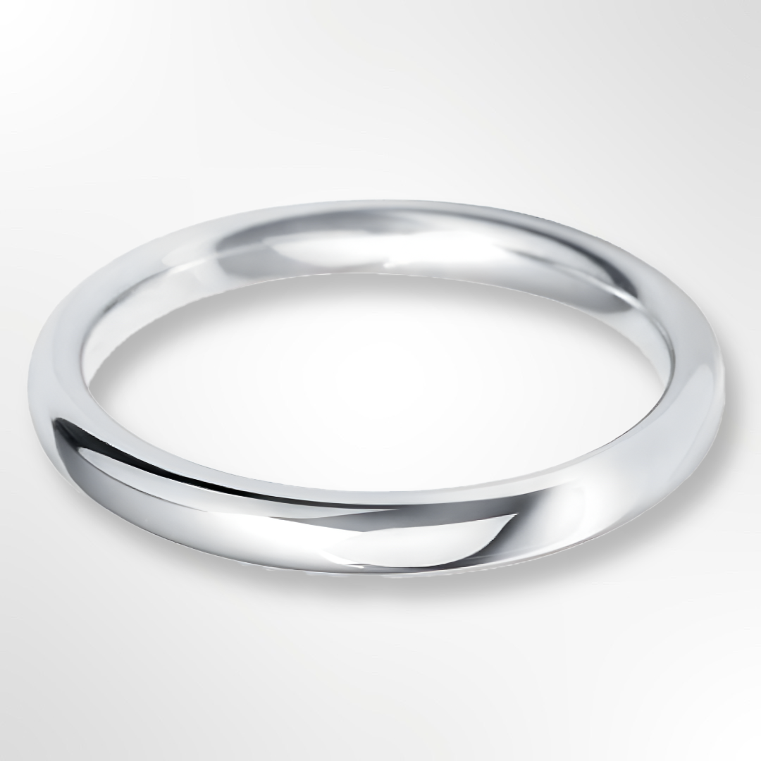 Classic Court Wedding Ring White Gold 2.5mm