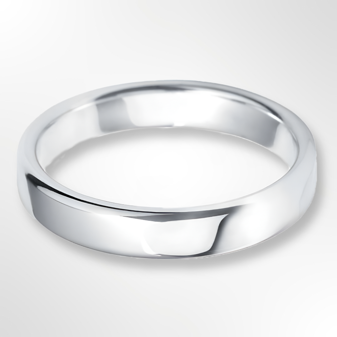 Classic Court Wedding Ring White Gold 4.0mm