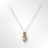 Silver Gold Plated Ovals Pendant Necklace