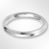 Heavy Bevelled Profile Wedding Ring White Gold 2.5mm