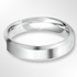 Heavy Bevelled Profile Wedding Ring White Gold 5.0mm