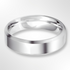 Heavy Bevelled Profile Wedding Ring White Gold 6.0mm