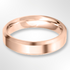 Heavy Bevelled Edge Wedding Ring Rose Gold 5.0mm
