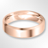Heavy Bevelled Edge Wedding Ring Rose Gold 6.0mm