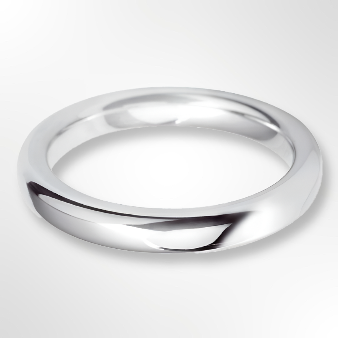 Heavy Court Wedding Ring Platinum 3.0mm