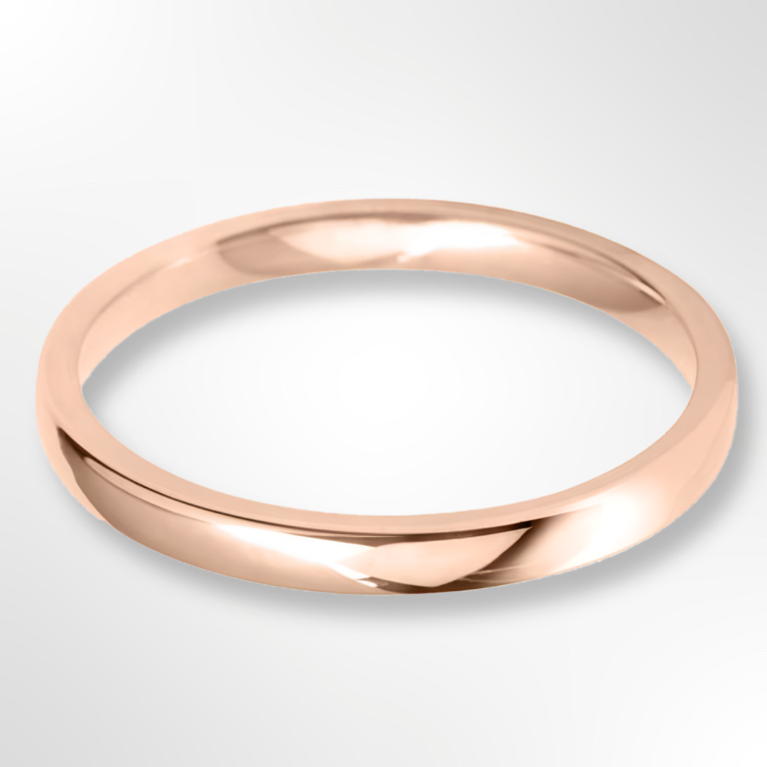 Light Cushion Profile Wedding Ring Rose Gold 2.0mm