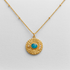 YGP Turquoise Moon and Stars Pendant Necklace on  white background