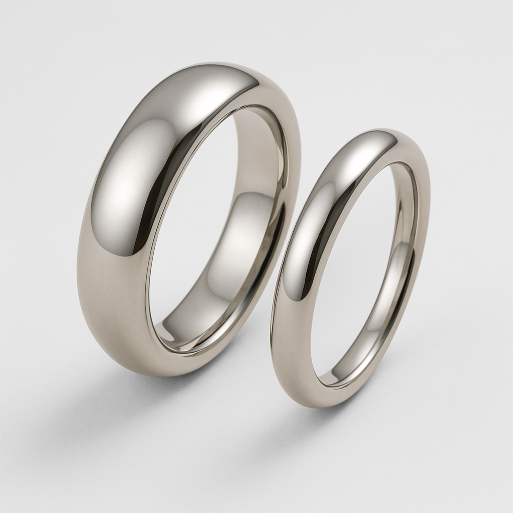 Paris Profile Men's and Ladies Wedding Rings