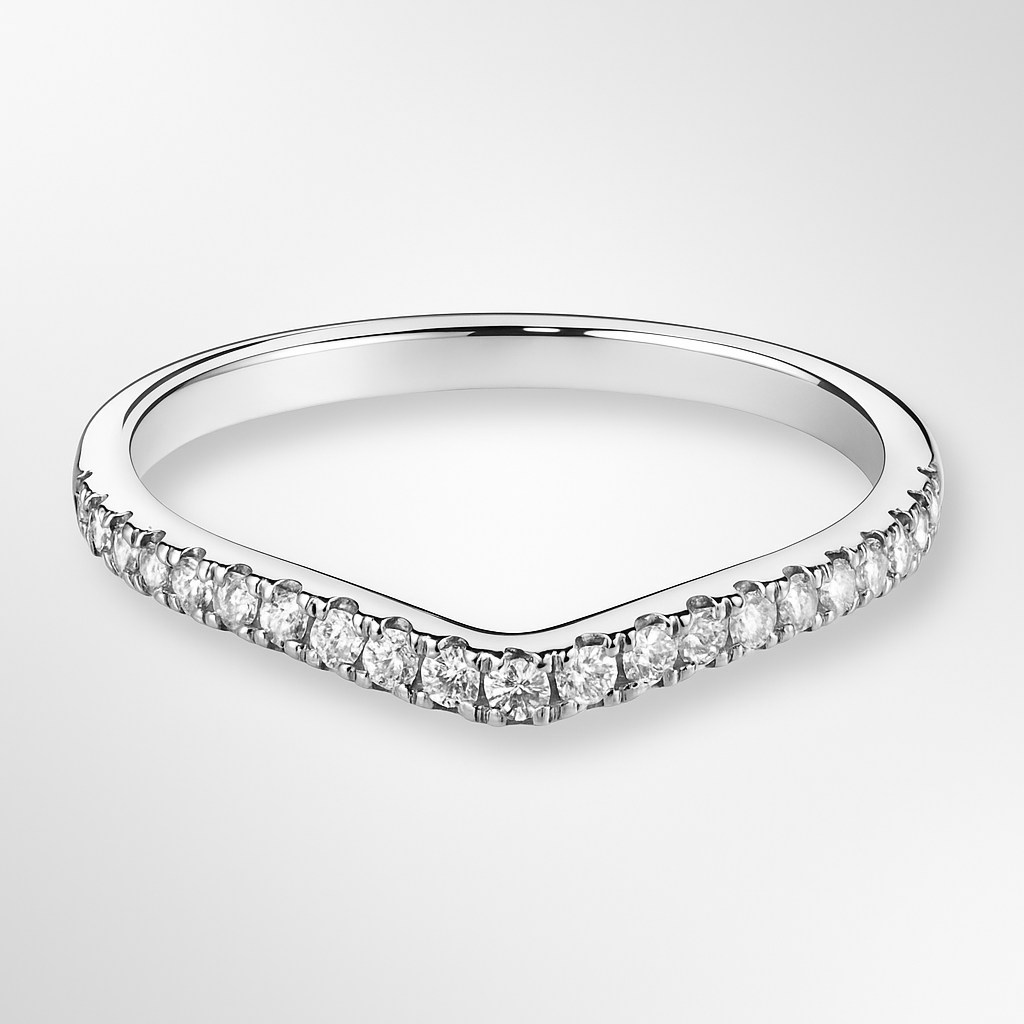 Platinum Diamond ring with a white background