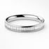 Platinum ring with baguette-cut diamonds on a white background
