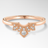 Rose Gold Art Deco Style Wedding Ring on a White Background