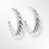 Silver Helical Hoop Earrings