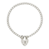Silver Padlock Charm Bracelet