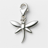 Silver Dragonfly Charm on a white background