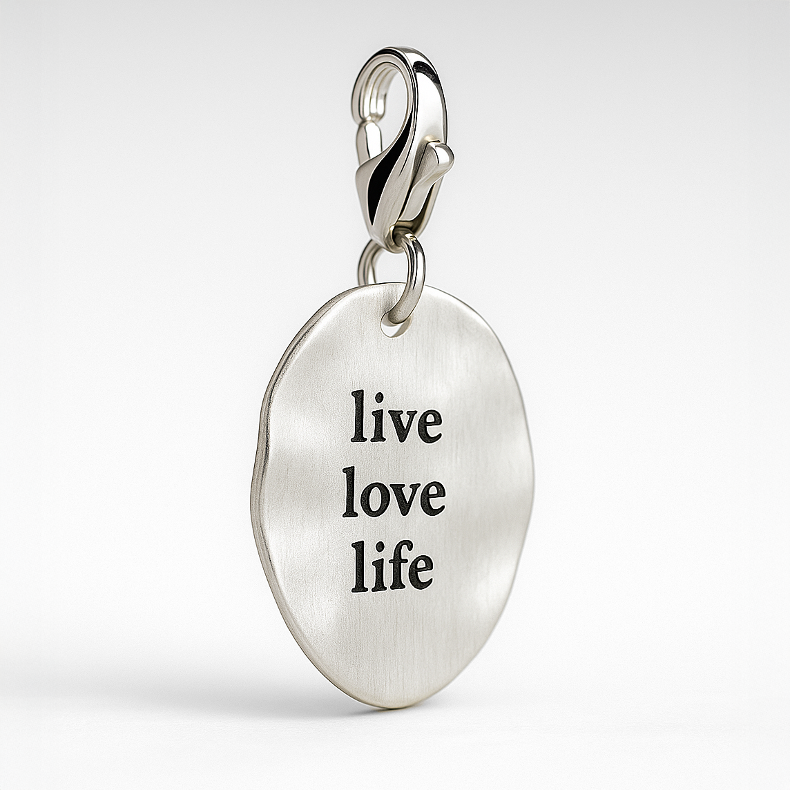 Silver Live Love Life Charm