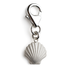 Silver Shell Charm on a white background