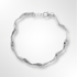 Sterling Silver Wave Link Bracelet
