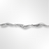 Sterling Silver Wave Link Bracelet