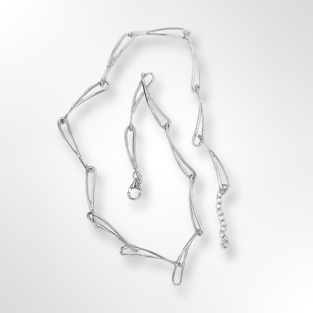Sterling Silver Polished Loop Wire Necklace