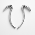 Silver Swan Drop Earrings