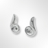 Sterling Silver Diamond Curl Earrings
