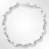 Sterling Silver Satin/Polished Fine Twisted Curve Link Bracelet