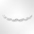Sterling Silver Satin/Polished Fine Twisted Curve Link Bracelet