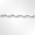 Sterling Silver Satin/Polished Fine Twisted Curve Link Bracelet