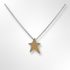 Sterling Silver and Gold Plated Star Pendant Necklace
