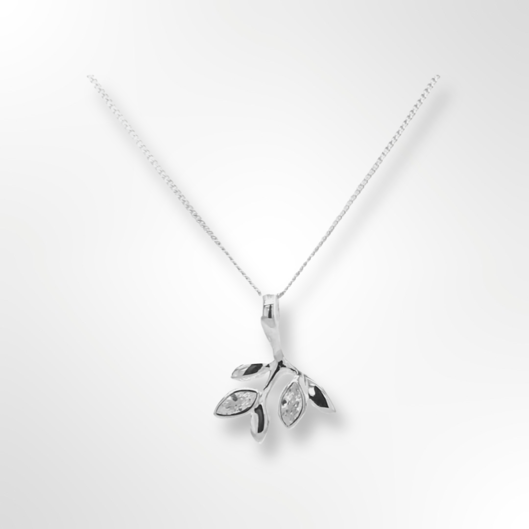 Sterling Silver Heather Pendant Necklace