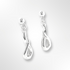 Sterling Silver Polished Twist Loop Drop Stud Earrings