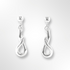 Sterling Silver Polished Twist Loop Drop Stud Earrings