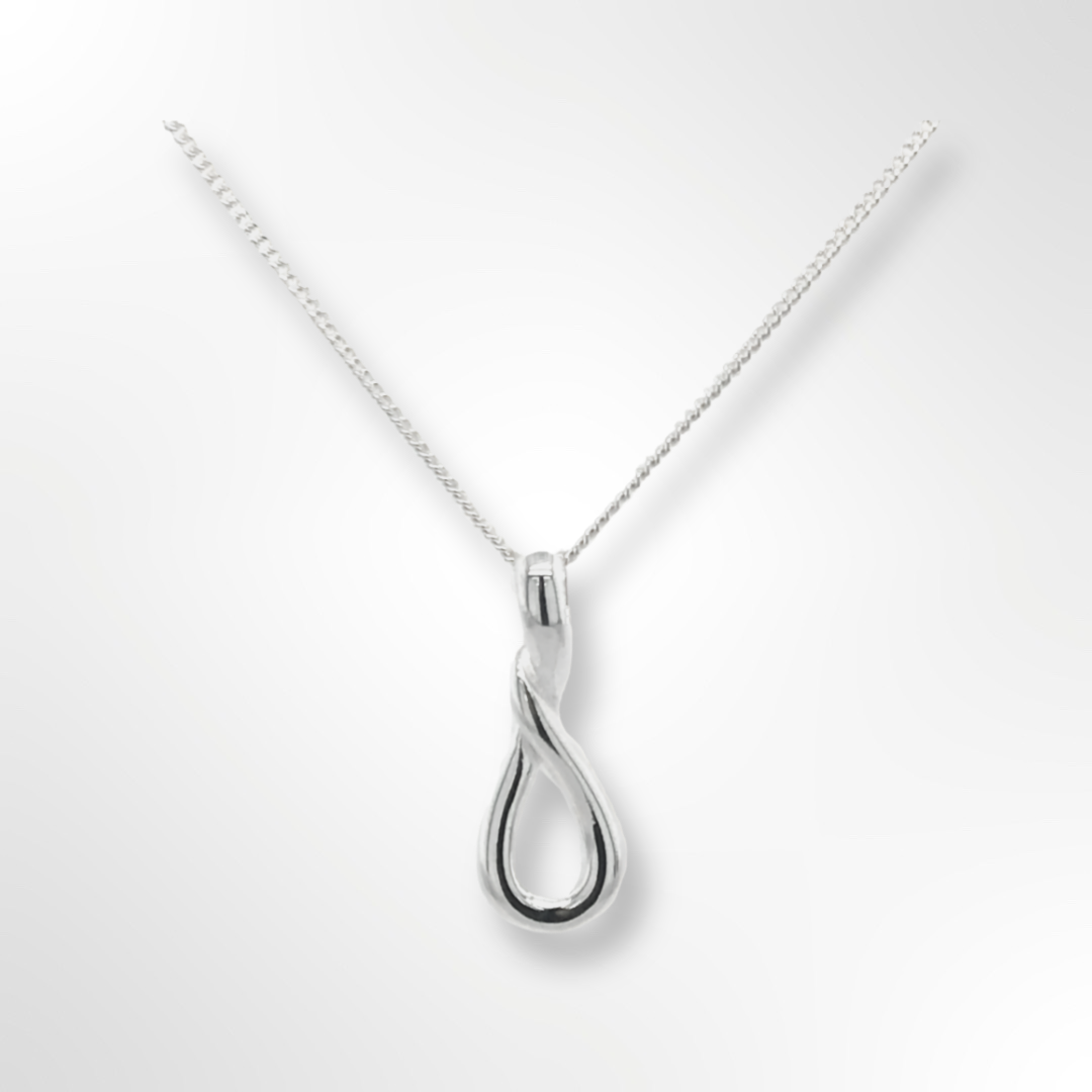 Sterling Silver Open Loop Pendant Necklace