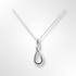 Sterling Silver Open Loop Pendant Necklace