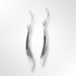 Sterling Silver Long Curve Drop Earrings