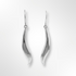 Sterling Silver Long Curve Drop Earrings