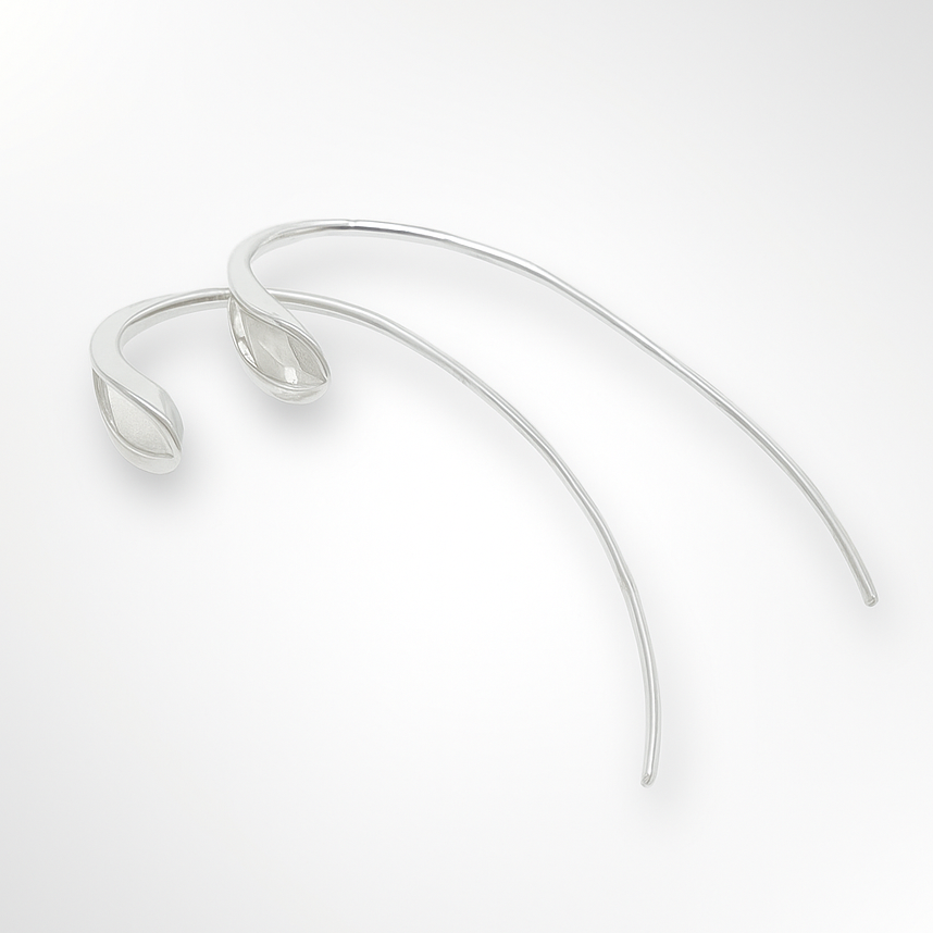 Silver Vivienne Wire Drop Earrings