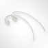 Silver leaf-shaped earring on a white background