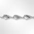 Sterling Silver Satin & Polish Curved Triangle Link Bracelet