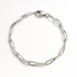 Silver bracelet on a white background