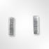 Sterling Silver Satin Rectangular Stud earrings