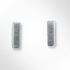 Pair of silver earrings on a white background