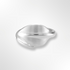 Sterling Silver Satin Curled Leaf Ring