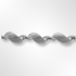 Silver Matt and Polished Wave Link Bracelet