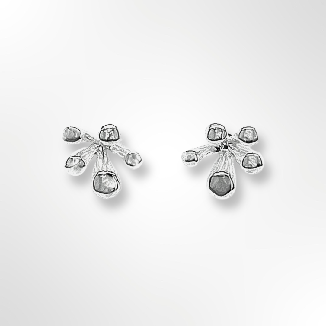 Sterling Silver Emerging Shoot Stud Earrings