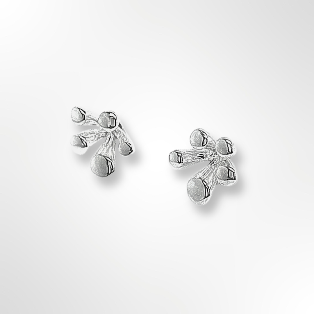 Sterling Silver Emerging Shoot Stud Earrings