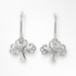 Silver Mulberry Tree CZ Drop Earrings
