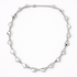 Silver Triangle link Collar Necklace on a white background